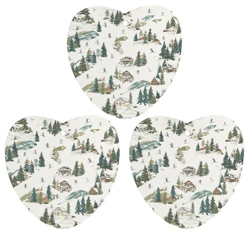 3 Pack Car Air Freshener Hanging Incense Chips Car Rearview Mirror Pendant Buildings and Pine Trees Air Freshener for Car Bedroom Bathroom Shoe Cabinet