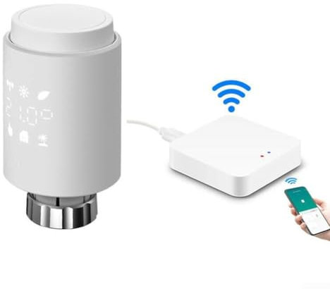 Controllo intelligente del riscaldamento per la casa, termostato astuto del radiatore con il convertitore