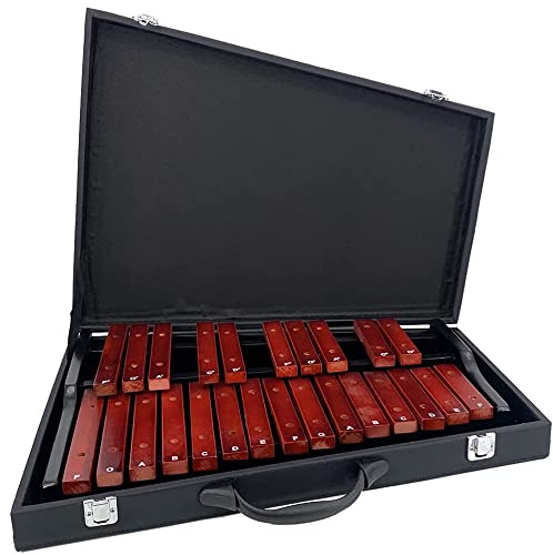 Holz Xylophon Percussion Instrument Set mit 2 Schlägeln und Tragetasche Professionelles Glockenspiel für Erwachsene und Kinder