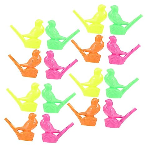 BESTonZON 16st Wasservögel Pfeifen Vogelpfeife Zugpfeife Vogel Vogelkäfig Fenster-vogelhäuschen Für Draußen Automatischer Vogelfutterspender Seifenblasenmaschine Plastik