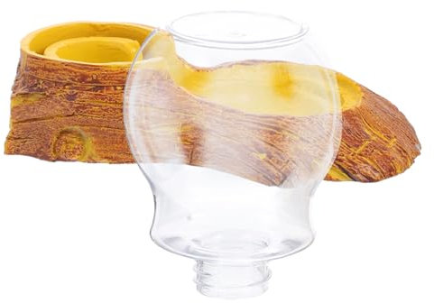 Happyyami Reptile Water Fountain Feeding Dish Pet Water Dispenser for Gecko Lizard Turtle