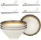 Purilit design Large Noodle Ramen Bowls - 4 Set Japanese Dinnerware Set,4 Chopsticks,4 Spoons, 40 OZ Soup Bowls for Pasta,Salad,Large Bowl for Adults, Dishwasher Safe(Gold)