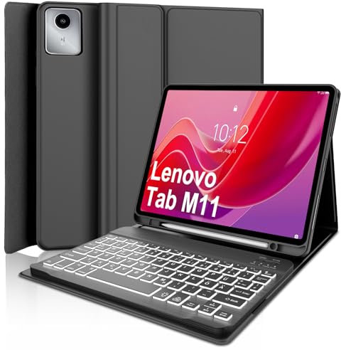 WINCHKING Custodia per tastiera Lenovo Tab M10 (3rd Gen) 10,1 pollici, tastiera Bluetooth per Lenovo Tab M10 Tablet 2022, magnetica rimovibile e layout QWERTZ, blu cielo
