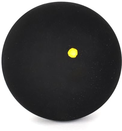 Homirty Squash Bälle Sport Squash Ball, Gummi Squashschläger Bälle, Einzelne Gelbe Punkte, High Bounce Squashe Ball für Anfänger, Wettbewerb und Training