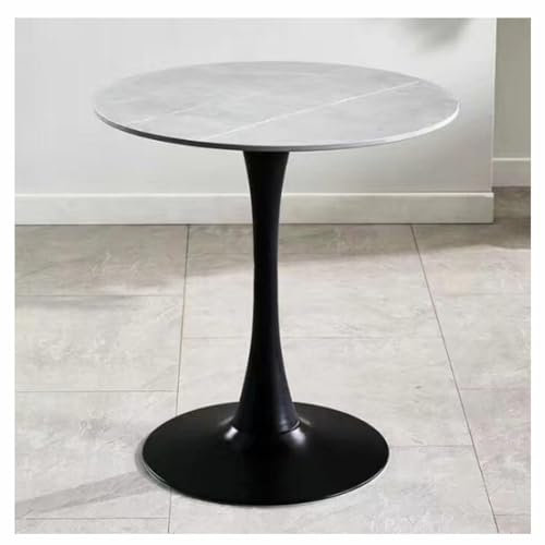 GAOXIONG Moderner Bistro-Esstisch aus Marmor, 80 cm, runder Küchentisch mit Metallfuß, 4-Sitzer-Essmöbel für Küche, Esszimmer, Wohnzimmer, moderner Couchtisch
