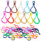 Sewroro 100 Piezas Hebilla De Bombilla Mosquetón Pequeño Broches De Langosta Pinzas De Langosta Mosquetones Manos Llavero Con Cierre De Langosta Clip De Llavero Cordón Colorful El Plastico