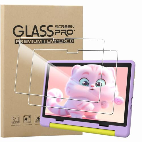 KZIOACSH Screen Protector for ZIBATIS 10 Inch Kids Tablet/ZAS102600/ZAS1016 Kids Tablet, 2 Pack Ultra Clear Anti-Scratch 9H Hardness Touch Sensitive Anti-Fingerprint Tempered Glass