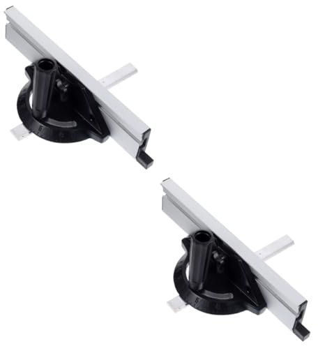 HOMSFOU 2pcs Woodworking Table Saw Miter Fence Miter Gauge Protractor DIY Accessory