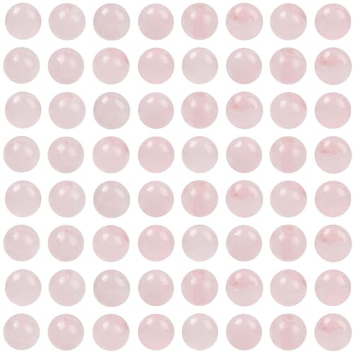 SOFPLATE 1 Box 100Pcs Natural Pink Rose Quartz Beads 6mm Stone Beads Round Ball Gemstone Crystal Small Mini Loose Smooth Spacers for Jewellery Making DIY Bracelet Necklace Findings Accessories Crafts