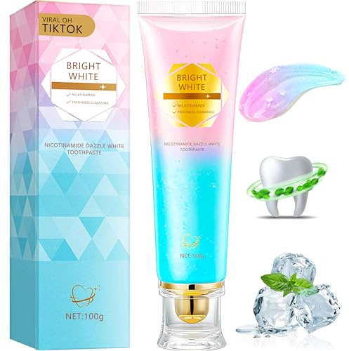 2026 Neues Upgrade Niacinamid Whitening Zahnpasta für Erwachsene, Zähne Whitening Zahnpasta, Brilliant Smile Niacinamid Zahnpasta Whiten (3,53 oz)