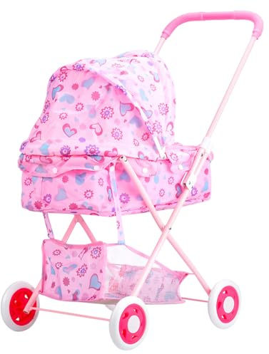Puppenwagen - Kinderwagen Spielzeug, Puppenhochstuhl | Spielzeug Für Das Kinderzimmer Mit Hochfestem Realistisches Rollenspiel Mit Kinderwagen Für Party D