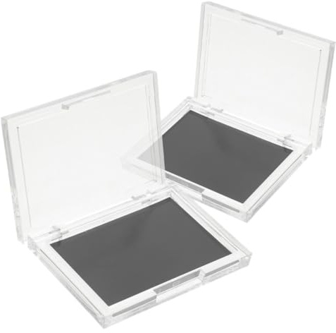 2 Stück Magnetisches Lidschattenbox mit Transparentem Deckel
