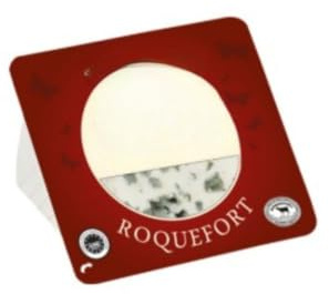 Queso Roquefort de Oveja 330g - Queso Azul Artesano Elaborado con Leche Cruda - Sabor Intenso y Textura Cremosa - Cuña Formato Práctico para Degustación Gourmet - NEXU