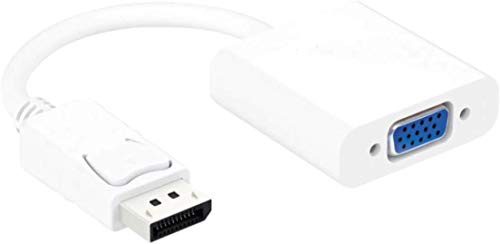 Microconnect DPVGA15CMW Displayport VGA Adapter Weiß - Adapter für Kabel (Displayport, VGA, männlich/weiblich, 0,15 m, Weiß)