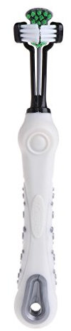 Lottoy® Pet Three Side Toothbrush, Dogs Cats Teeth Cleaning Mouth Care New (White)