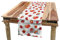 ABAKUHAUS Aquarelle Chemin de Table, Fraise Blueberry, Rectangulaire Décoratif pour Salle à Manger, 40 x 180 cm, Bleu Gris Cinabre Vert