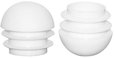 Flyshop 16 Stück Weiß Kunststoff Kappe rund Einsatz Möbelgleiter für Tische und Stühle, 25 mm, 1