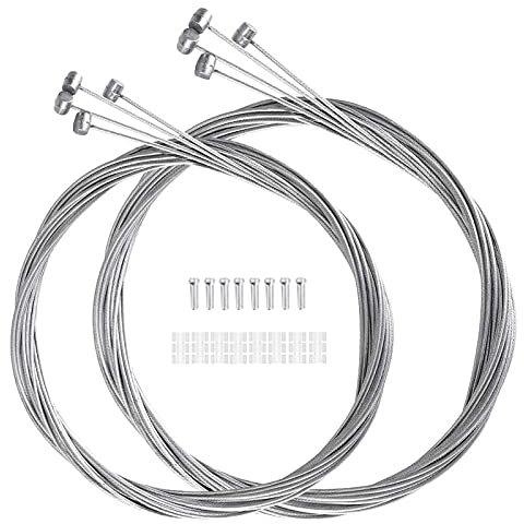 Sunshine smile Cavo Freno Montagna,Cavo Freno Bici da Strada,Cavo Bicicletta con Cappellini End Crimps e Ciambelle,Freni Bici e Cavo del Cambio,Cavo del Protezioni per Biciclette,Bicycle Gear Cable