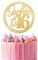 Personalised Birthday Cake Topper | Customized with Any Name Any Age 16 18 21 40 60 Party Cake Decoration | Double Sided Glitter Card | Gold