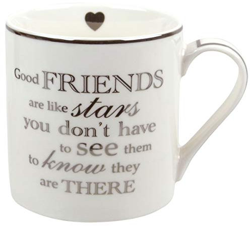 Heart To Home Good Friends White China Mug Cup L&P
