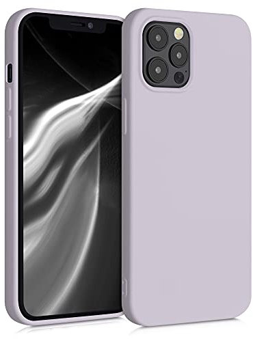 kwmobile Case Compatible with Apple iPhone 12 Pro Max Case - Slim Protective TPU Silicone Phone Cover - Purple Cloud