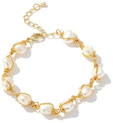 WQZYY&ASDCD Armband Armkette Damen Charm Pearl Bangle Bracelet Exquisite Schmuck Party Gala Geschenk Romantisch