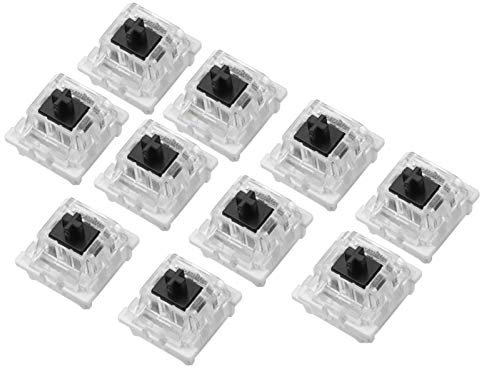 Black Switch 3-poliger Schlüsselschalter, 10 Stück Schwarze Schalter für Mechanische Gaming-Tastaturen, Schwarze Schalter Ersatz für Gateron Cherry MX, Mechanische