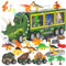 DINORUN Camión Transportador de Dinosaurios Juguetes Coches de Juguetes con Luz y Sonido para Niños y Niñas