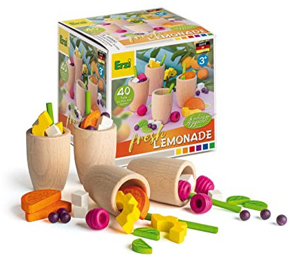 Erzi 28147 Sortierung Fresh Lemonade aus Holz, Kaufladenartikel für Kinder, Rollenspiele