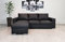 Quattro Meble Schwarzes Echtleder Ecksofa Mallorca 245 x 170 cm Sofa Couch mit Bettfunktion und Bettkasten Echt Leder Eckcouch Leder Sofa Ledercouch (Ecke Links 164 x 245 cm)