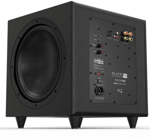 OSD Trevoce Triple Driver Powered Subwoofer Dynamic Power, EQ DSP App Control, Faux Leather Finish (15 | EQ DSP App Control)
