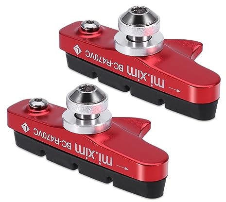 Fahrrad Bremsbeläge, 5,5cm/2,16 Zoll Paar L/R Gummi Rennrad Bremsklötze Schuhe Bremse Ersatz Set, Universal Fahrrad V-Bremsbeläge Vorne Hinten Fahrradbremsbacken für Rennräder Mountainbikes MTB BMX