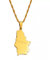 FUWIND Halskette Anhänger Schmuck Serbien Karte Anhänger und dünne Halsketten für Frauen/Mädchen Goldfarbe Srbija Schmuck Weihnachten Geburtstag Geschenk