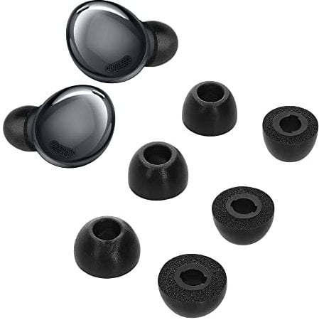 kwmobile Replacement Ear Tips Compatible with Samsung Galaxy Buds Pro - Set of 6 - Memory Foam Eartips - Black