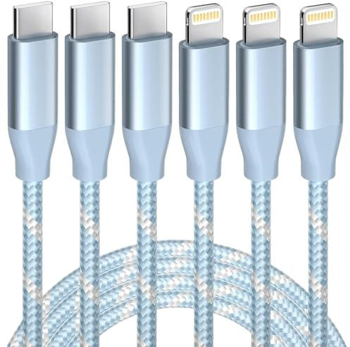 USB C to Lightning Cable 3 Pack 6FT Apple MFi Certified iPhone Fast Charger Fast Charging Type c to Lightning Cable for iPhone 14 13 12 11 Pro Max Xr Xs 8 and More