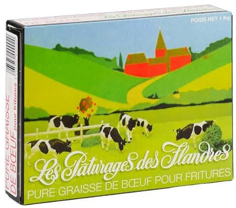 Les Pâturages des Flandres Pure graisse de boeuf pour fritures - Etui de 1kg