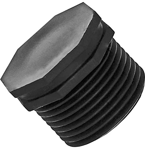 MegaHaustechnik Stopfen aus Kunststoff PP mit Dichtung 1 1/2 Zoll AG DN40 Außengewinde Außendurchmesser 48mm Gewinde Fitting Trinkwasser geeignet Rohr Verschraubung End Stück Kappe Verschluss Deckel