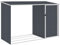 SECOLI Brennholzlager Brennholzunterstand Kaminholz Unterstand Metall Holzlager Brennholzlager kaminholzregal aussen Garten Kaminholzunterstand Verzinkter Stahl-Anthrazit-245x98x159 cm