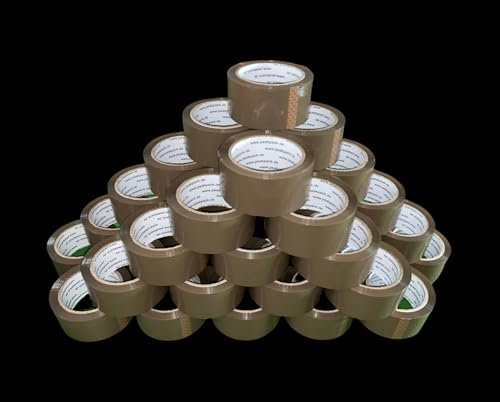 PeakPack Klebeband 72 Rollen Braun Verpackungsklebeband Packband Paketklebeband 66m x 48mm leise Stärke 45my (Braun, 72)