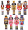 PRETYZOOM Christmas Nutcracker Iron on Patches 9pcs Colorful Soldier Figures Sew on Embroidered Sew Applique Repair Patch for Craft Clothing Backpack Hat Clothing Decoration DIY Christmas Gifts