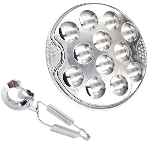Ciieeo Edelstahl Schnecken-pilzteller Mit Fächern Für Grill Und Backofen Rostfrei Und Langlebig Spülmaschinengeeignet