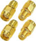 HiAoey Coaxial Adapter SMA Female to RP-SMA Male Connector, Low Loss Coaxial Connector for Radio Antenna Audio, 4 Pcs