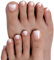 HUTRADE 24 Stück fußnägel tips mit Gelee-Kleber, rosa französische Ballerina, quadratische künstliche Zehennägel, volle Abdeckung, glänzendes Acrylmaterial für Nagelkunst-DIY