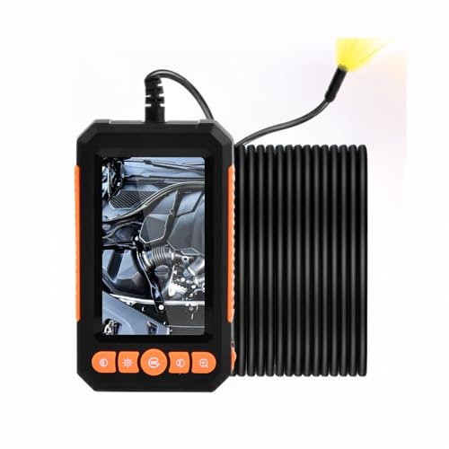 Focenat Endoskopkamera mit Licht, Inspektionskamera, Kanalkamera, IP67 Wasserdicht Rohrkamera, 1080P HD Digital, 2000mAH, 5m Halbstarrer Kabel, Teleskopkamera, Schlangenkamera