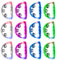 Persistence 12 Stück Leuchtende LED-Tamburin, Musikalisches Blinkendes Tamburin, Leuchtende Tamburine, Handschlaginstrument