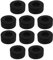 The Lord of the Tools Lot de 10 entretoises plates en caoutchouc M10 20 mm OD 10 mm ID 8 mm d'épaisseur Rondelles rondes anti-vibrations pour robinet, tuyau, tuyau d'eau, accessoires de voiture