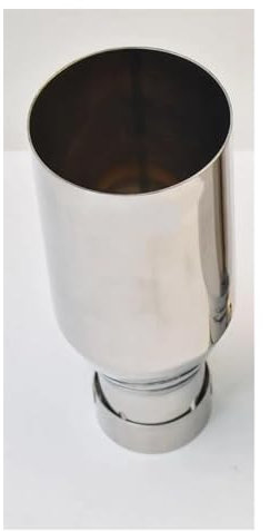 LRMDAKO Auto Endrohre Edelstahl-Auspuffrohr Einlagige Schalldämpferspitze 1 Stück Auto-modifizierte Flache Kante Auto Zubehör(IN 60 Out 76 mm)