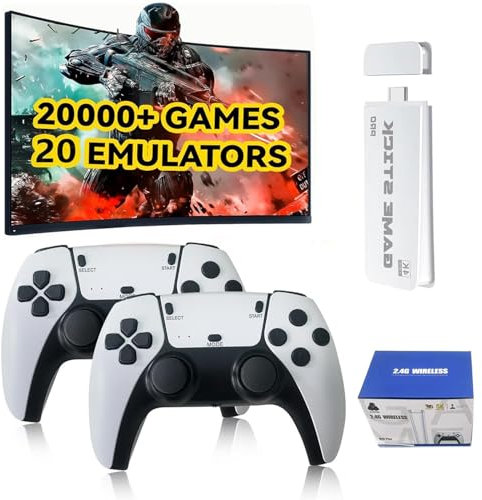 NOBES Retro Video Game Console, Upgraded Game Stick with 20000+ Classic Retro Games, 128G Card, Plug and Play Video Came Stick, TV HDMI Output