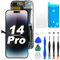 DIGI4U LCD für iPhone 14 Pro Display 120Hz Bildschirm Ersatz, 6,1'' 𝑭𝒖𝒍𝒍 𝑯𝑫 𝟯𝑫 𝑻𝒐𝒖𝒄𝒉 𝑻𝒓𝒖𝒆𝑻𝒐𝒏𝒆 𝑭𝒂𝒄𝒆 𝑰𝑫 LCD Bildschirm für iPhone 14 Pro Display Digitizer Reparaturkits