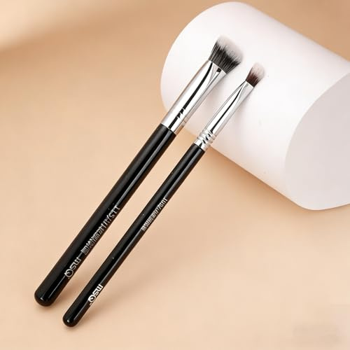 MSQ 2 Stück 115 Concealer Pinsel 109 Abgeschrägter Concealer Makeup Pinsel | Winkelpinsel Augenpartie kleiner Foundation Präzisionspinsel für Gesichts